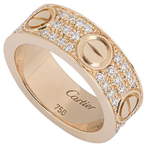 cartier love pave ring|cartier love collection ring price.